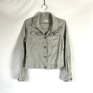 Aris A Linen Boxy Jacket S Tan